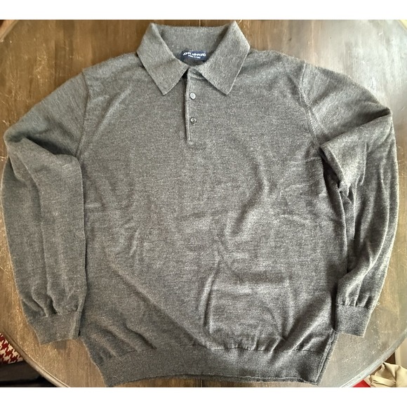 Lot of 2 John Ashford Extra Fine Merino Wool Sweater Polo Shirt Mens Large - Picture 9 of 16